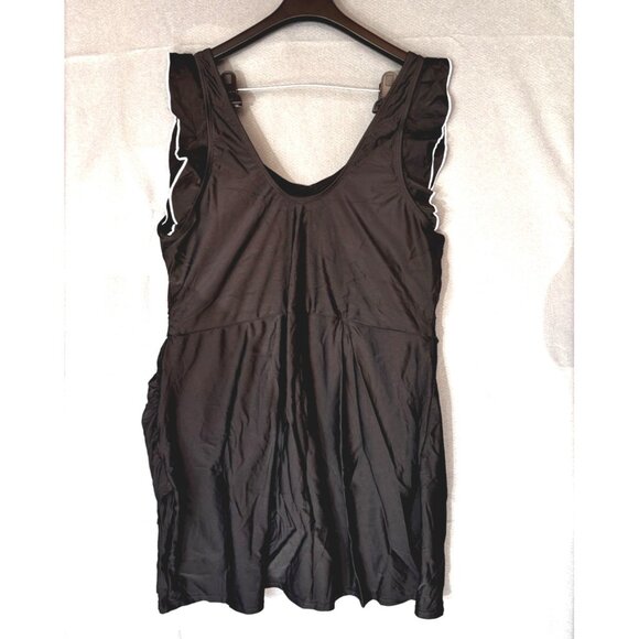 One Piece Women's Ruffled Sleeve Ruched Bathing Suit- XXL- NWOT- $34 (1419) - Picture 2 of 6